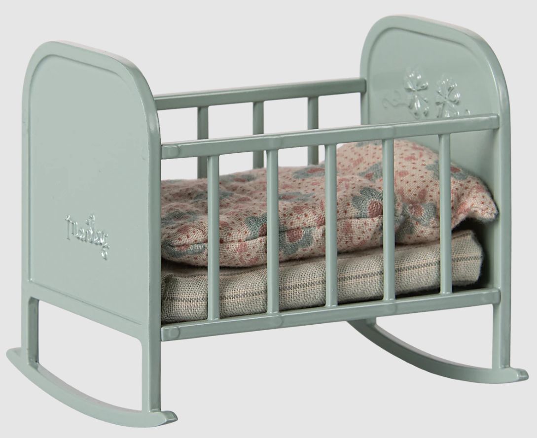 Maileg Mint Blue Cradle