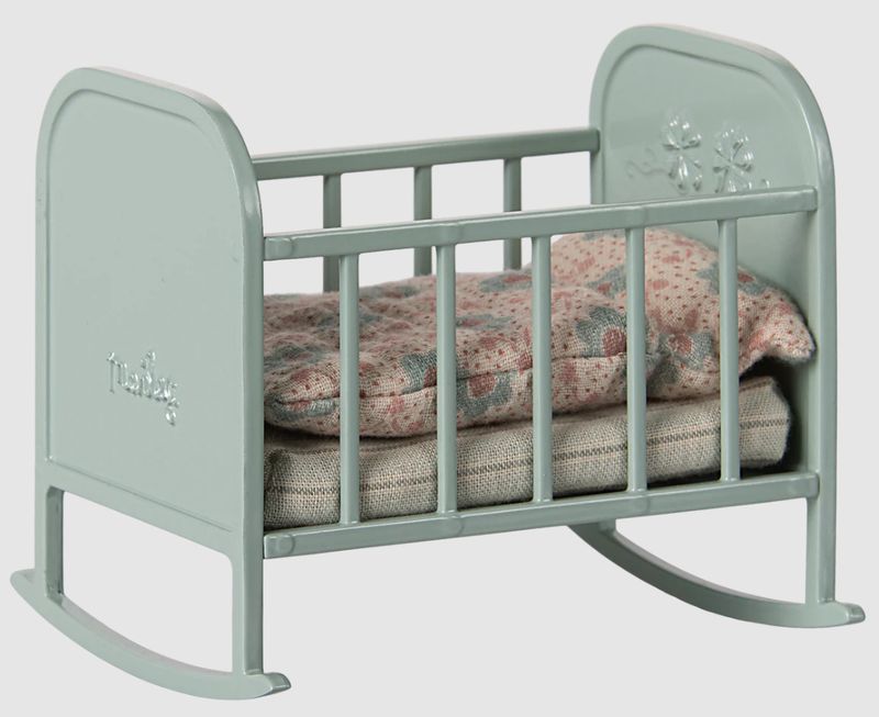 Maileg Mint Blue Cradle