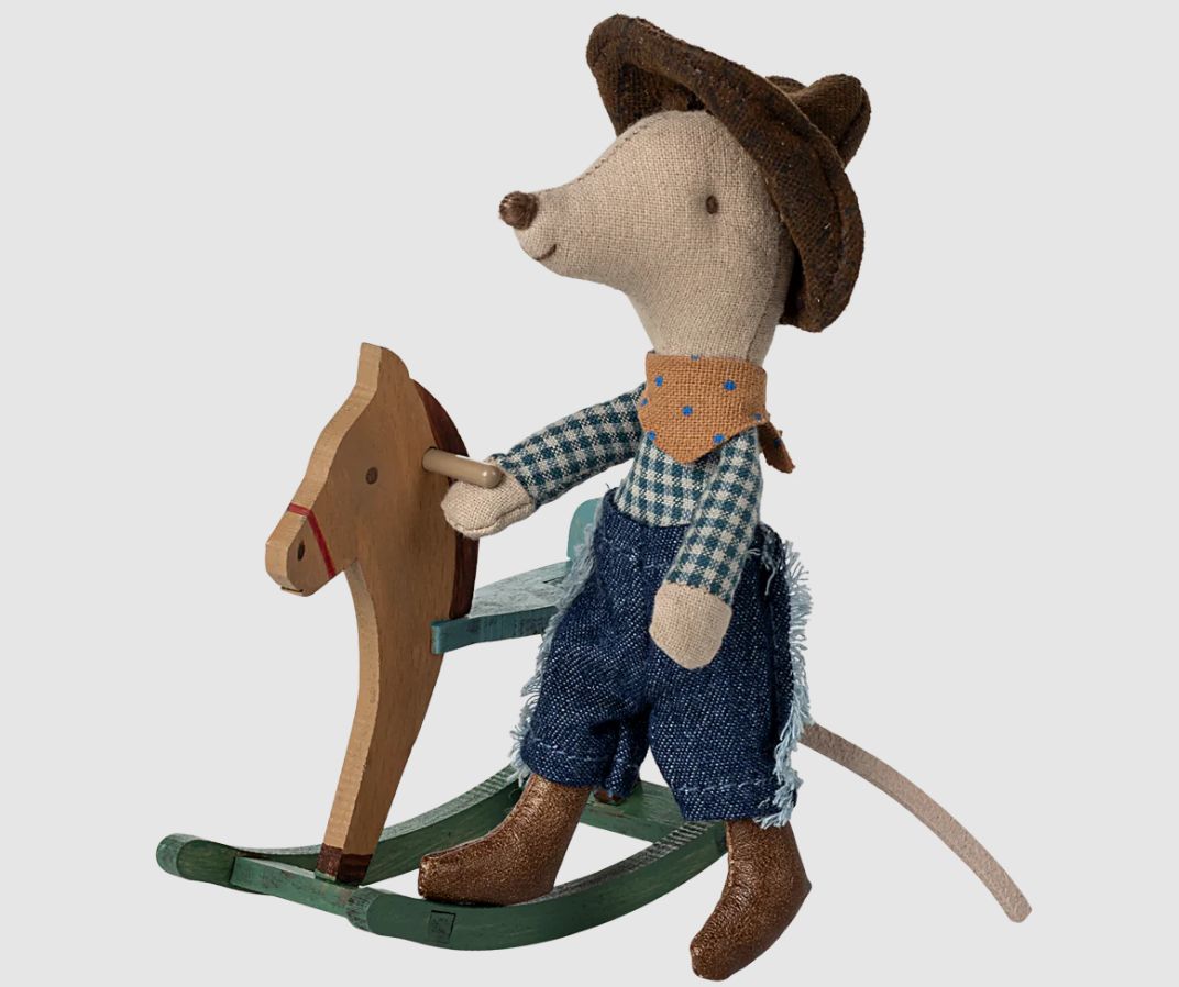Maileg Cowboy Mouse - Rockng Horse