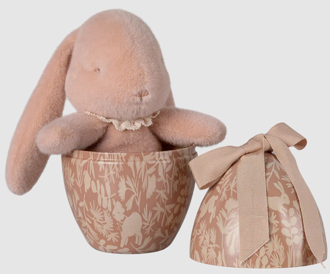 Maileg Easter Egg with Bunny- Powder Pink