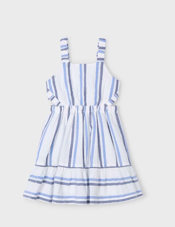 Mayoral Striped Dress- Blue