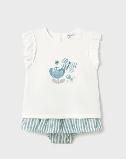 Mayoral Infant 2pc Skirt Set- Aqua