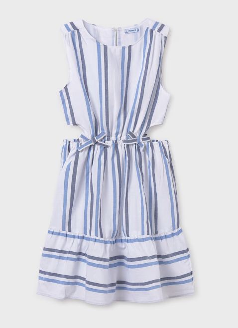 Mayoral JR Striped Dress- Ocean