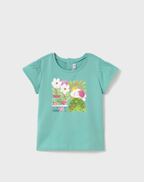 Mayoral Infant Embroiderd Tee- Agate