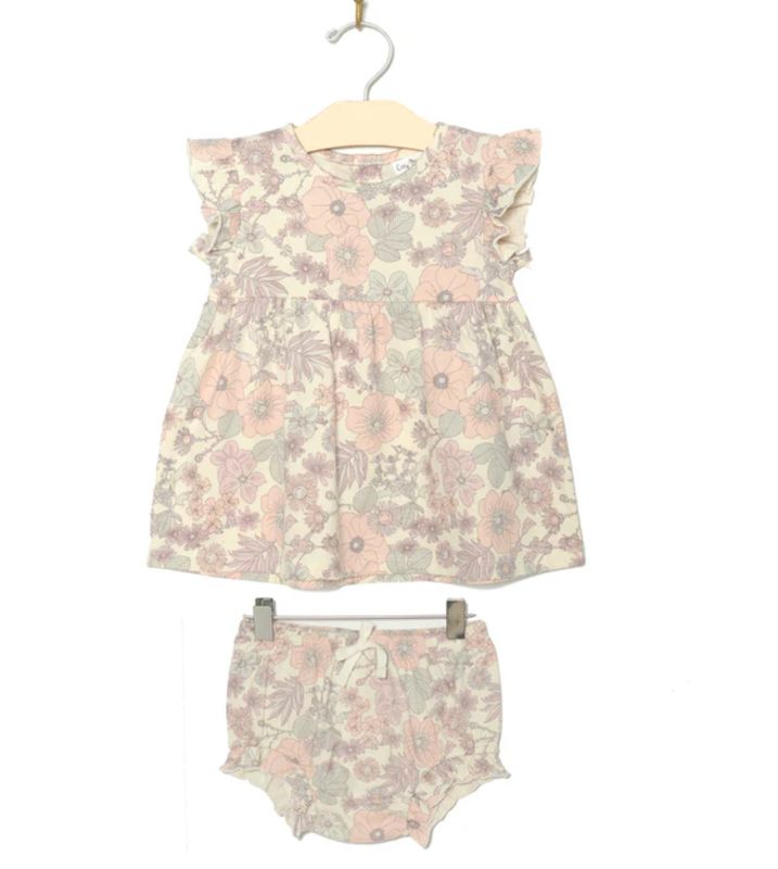 City Mouse Flutter Sleeve Tunic- Vintage Floral