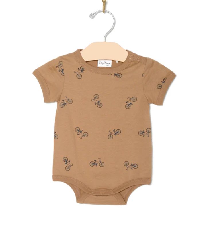 City Mouse Short-sleeve Bike Onesie