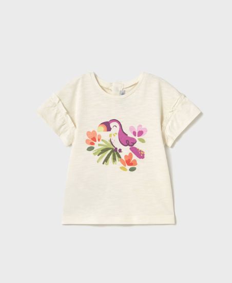 Mayoral Infant Parrot Tee- White