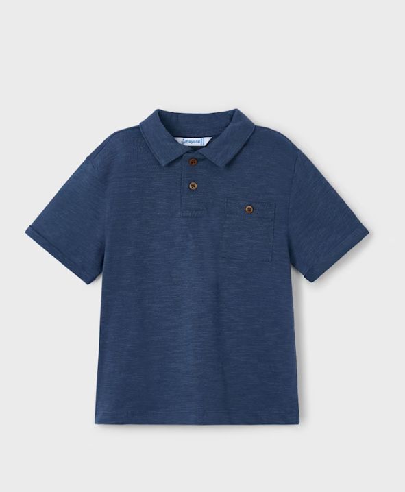 Mayoral Solid Pocket Polo- Navy