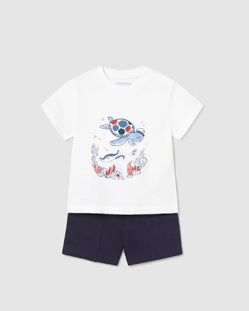 Mayoral 2pc Ocean Short Set- Navy