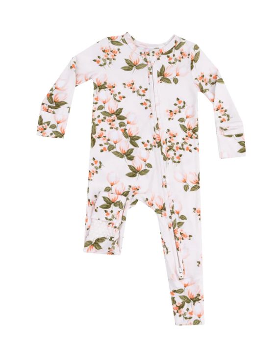 Angel Dear Floating Magnolia 2-Way Zipper Romper, Size: 12-18M