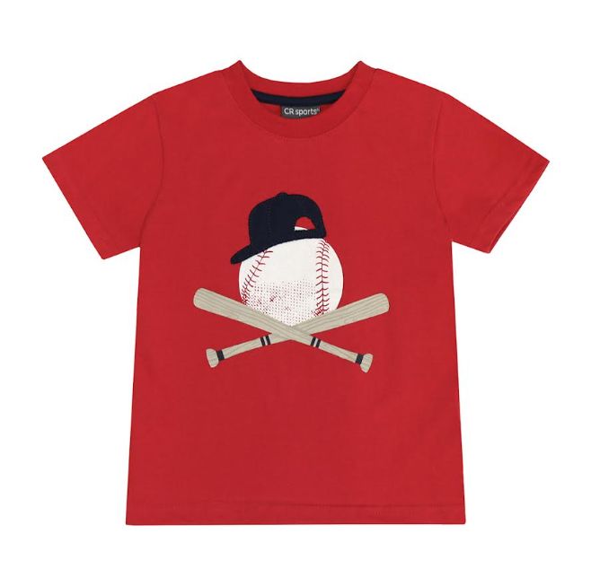 Globaltex Baseball Tee- Red