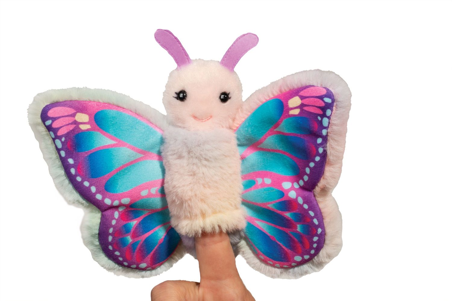 Douglas Mini Butterfly Finger Puppet- Blue