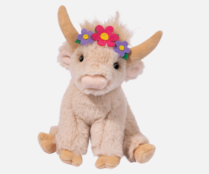 Douglas Highland Cow w/ Floral Crown