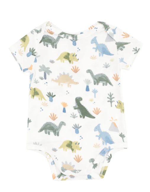 Angel Dear Soft Dinos Short Sleeve Bodysuit, Size: 12-18M