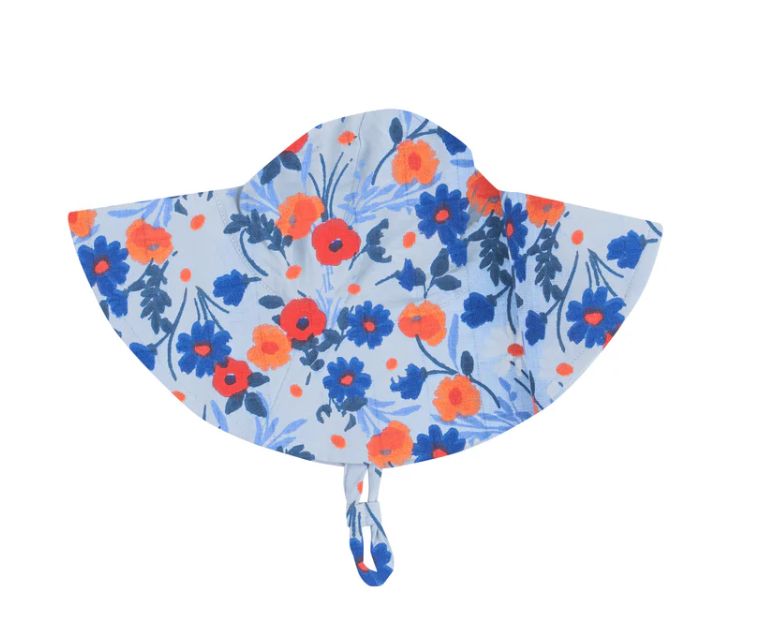 Angel Dear Poppy Days Wide Brim Sunhat, Size: 0-6M