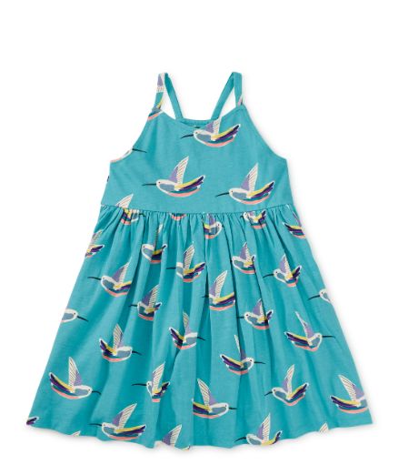 Tea Hummingbird Racerback Twirl Dress