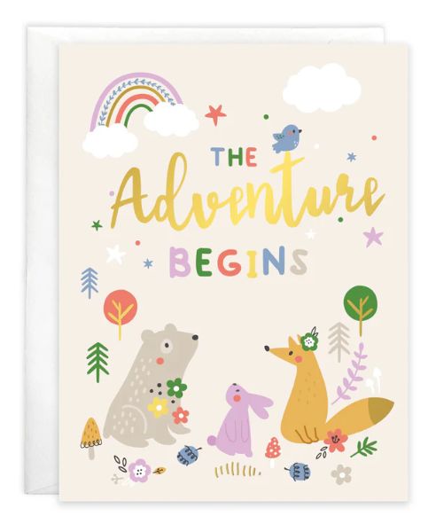 Gina B Baby Greeting Card- The Adventure Begins