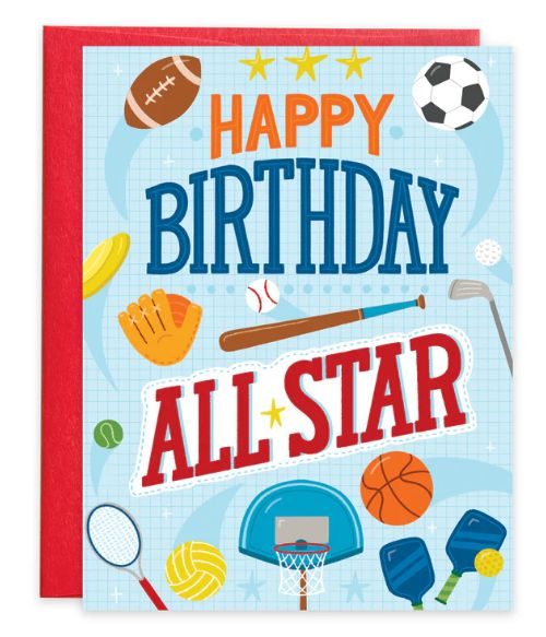 Gina B Birthday Greeting Card - All Star Sports