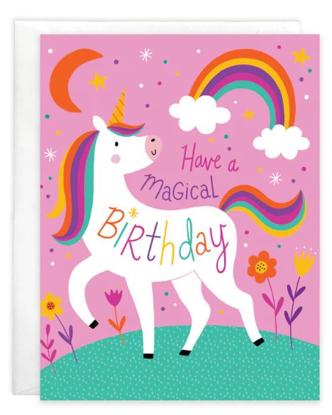 Gina B Birthday Greeting Card - Kids - Magical Unicorn