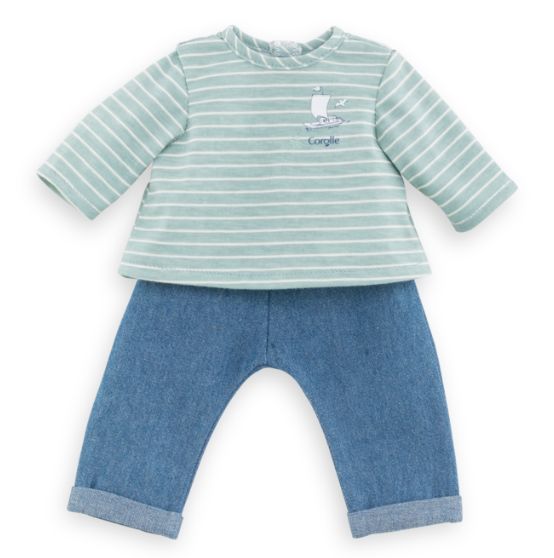 Corolle 12&quot; Mon Premier Outfit- Pants &amp; Striped T-shirt
