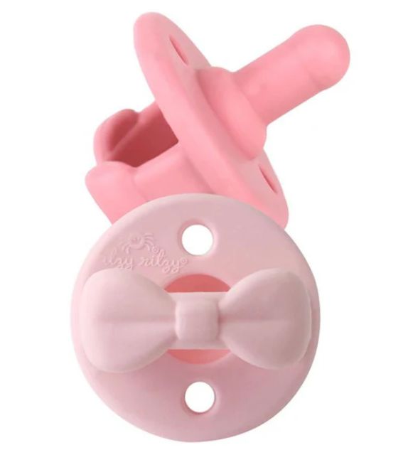 Itzy Ritzy 2pack Sweetie Soother Pacifier Sets (0-6m)- pink bows