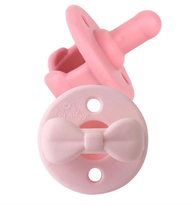 Itzy Ritzy 2-pack Sweetie Soother Pacifier Sets (6-18m) - pink bows