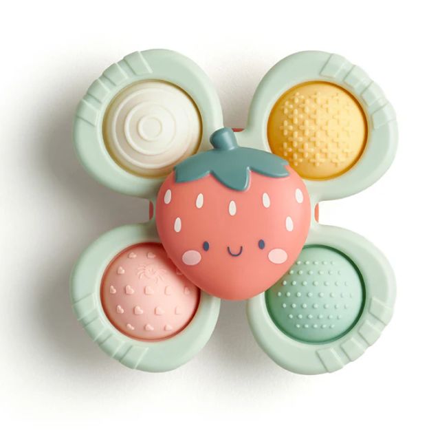 Itzy Ritzy Pop &amp; Whirl - Bath and Travel Toy - Strawberry