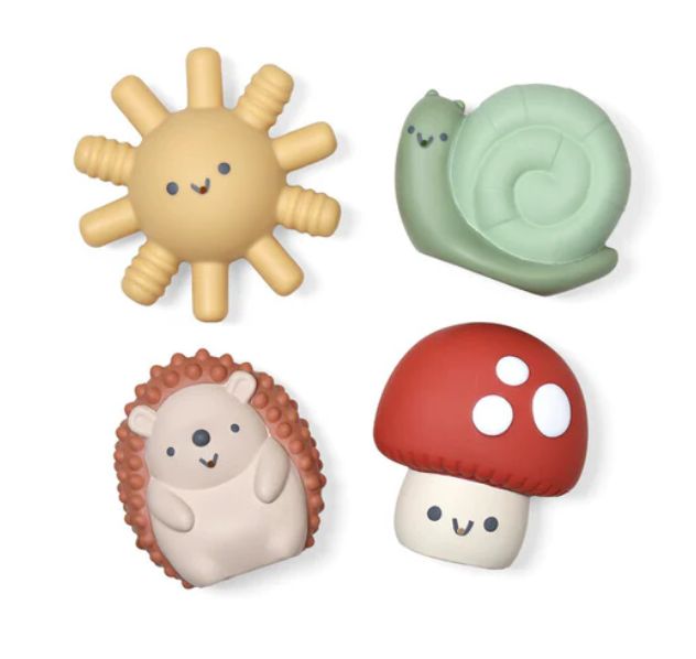Itzy Ritzy Squirt Squeeze Bath Toys- 4pk