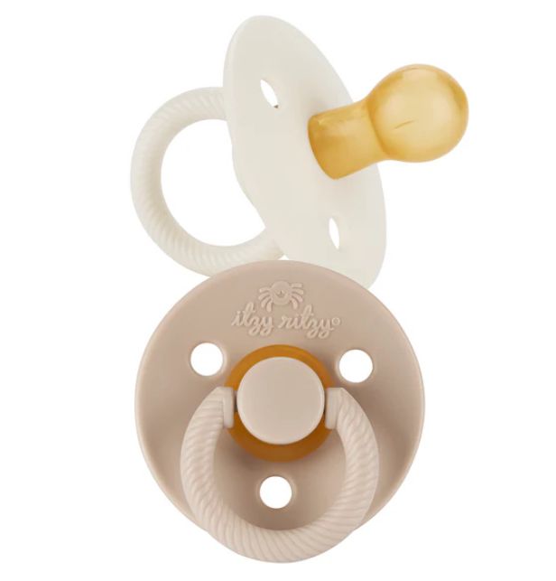Itzy Soother Natural Rubber Paci Sets (6-18m)-Coconut