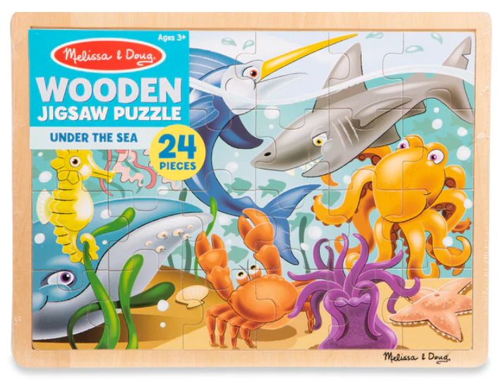 Melissa &amp; Doug 24pc Wooden Jigsaw Puzzle- Under the Sea