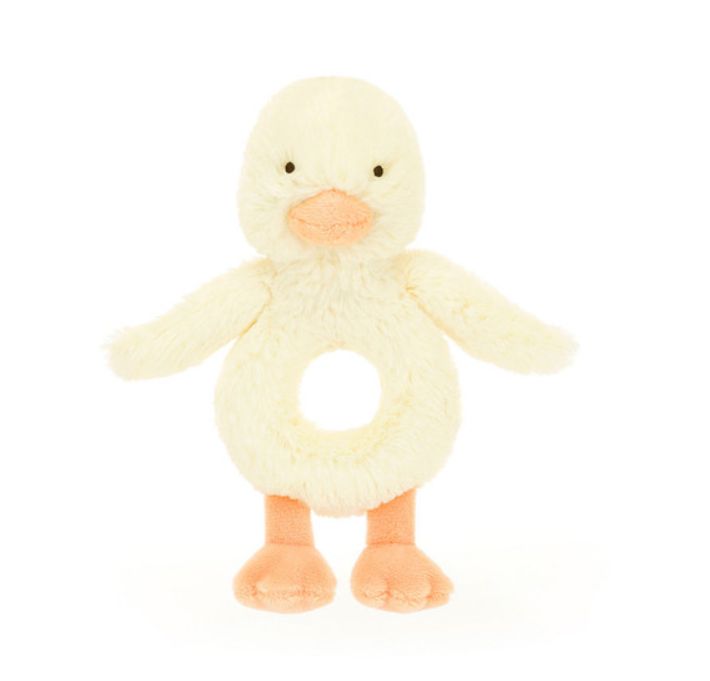 Jellycat Bashful Duckling Ring Rattle