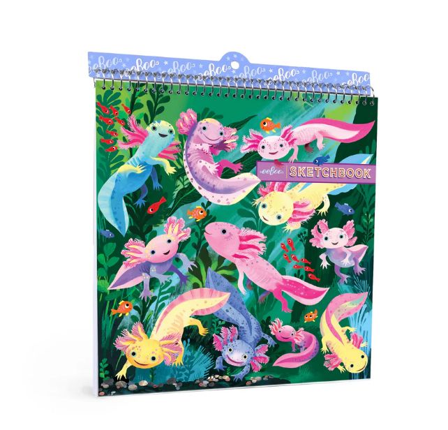 eeBoo Square Sketchbook- Axolotl