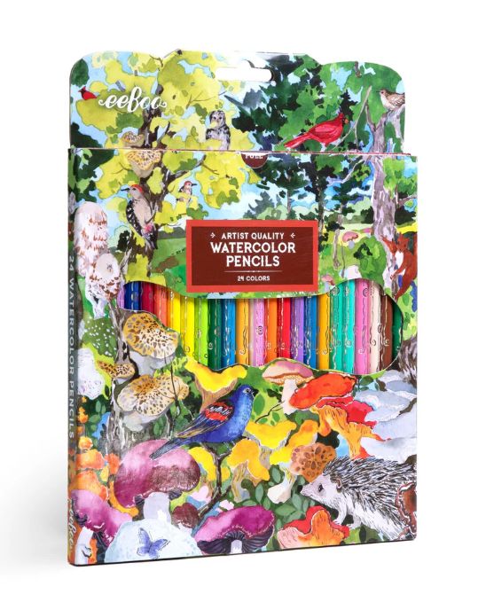 eeBoo 24pk Watercolor Pencils- Mushroom