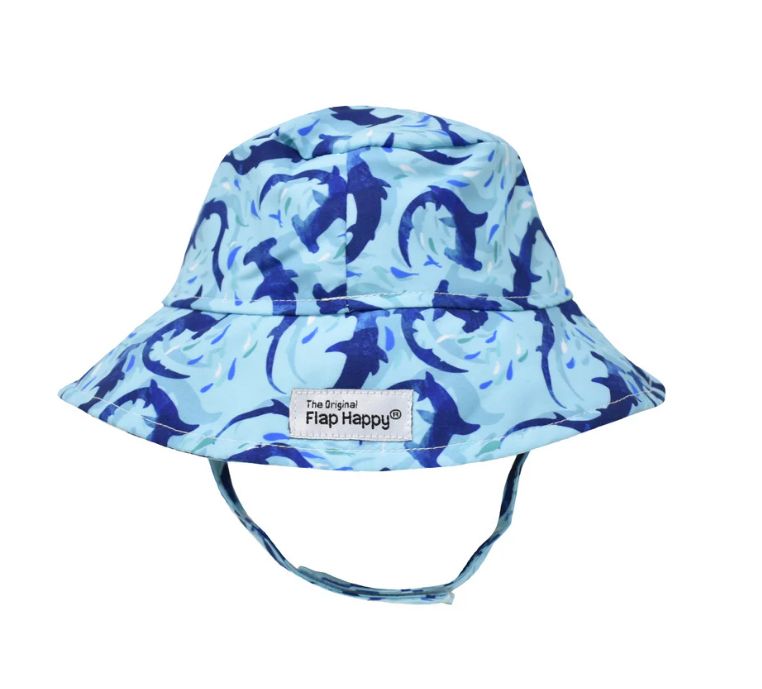 Flap Happy Bucket Hat- Swirly Shark