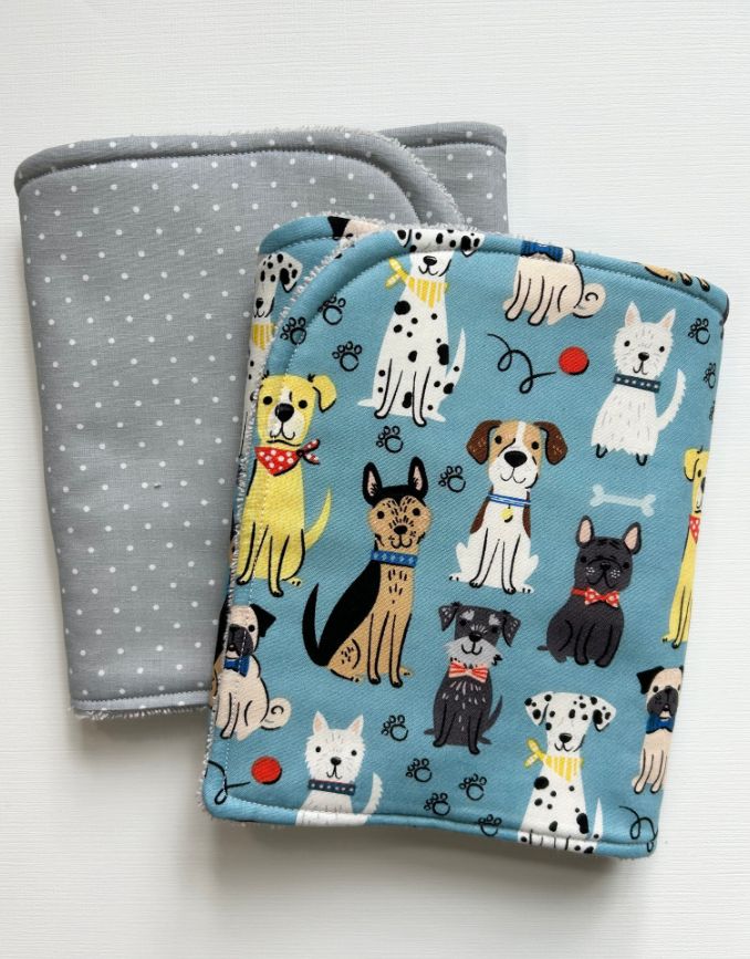 Port &amp; Starbird 2pk Burp Cloth- Dapper Dogs