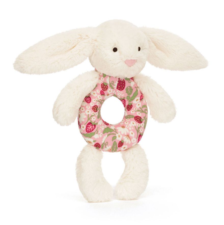 Jellycat Blossom Ring Rattle- Strawberry