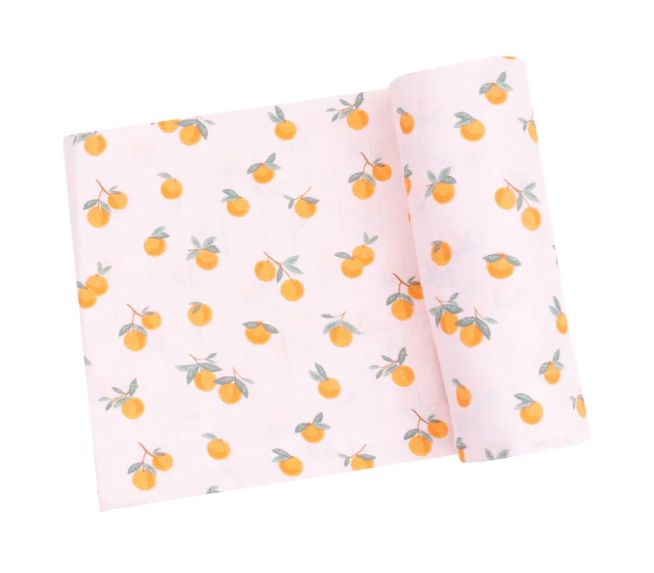 Angel Dear Muslin Swaddle- Sweet Clementine