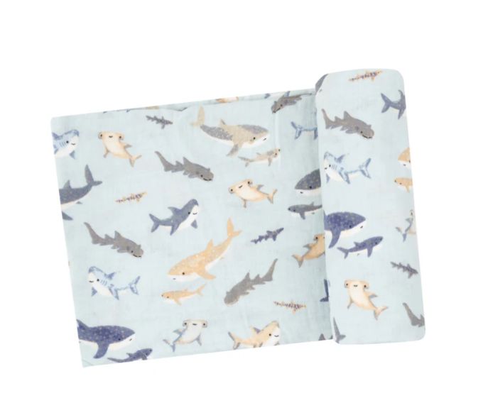 Angel Dear Muslin Swaddle- Sharks