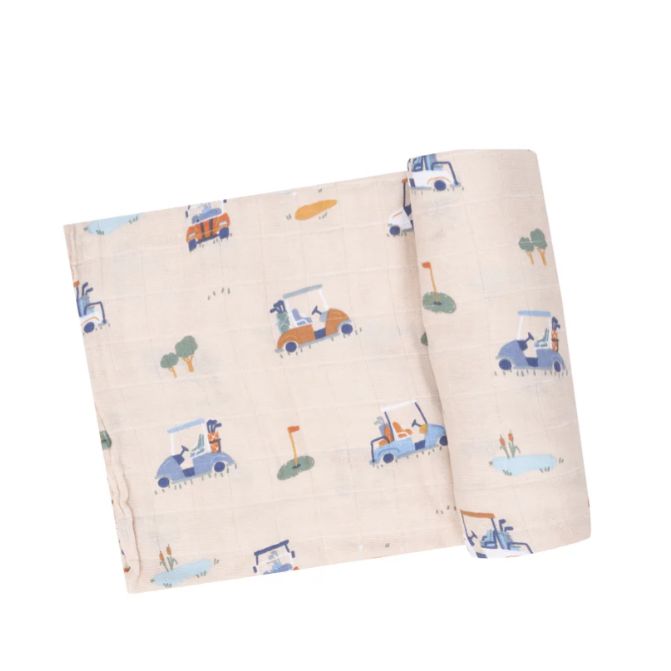 Angel Dear Muslin Swaddle- Golf Carts