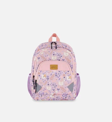 Deux Par Deux Toddler Backpack- Lilac Cats