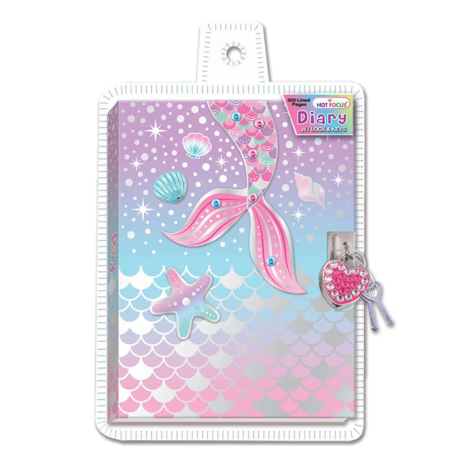 Hot Focus mermaid locking diary
