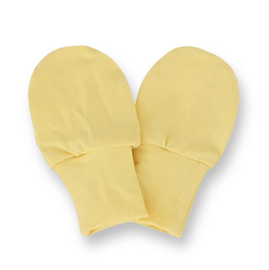 Jolly Bundles - Baby Cotton No Scratch Mittens- Yellow