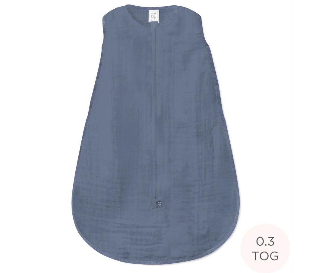 Swaddle Designs Muslin zzZipMe Sack- Denim