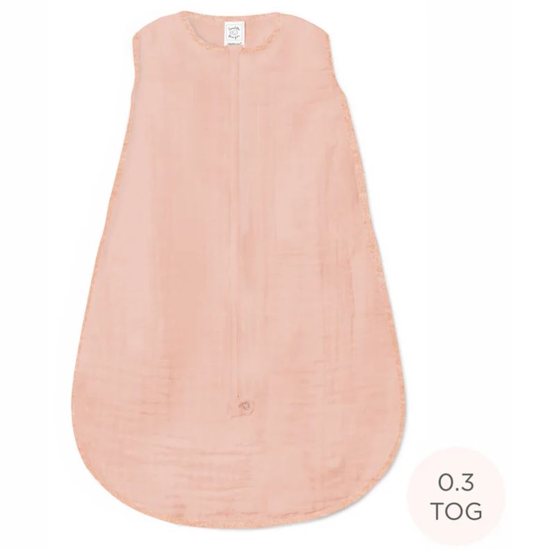 Swaddle Designs Muslin zzZipMe Sack- Peach Blush