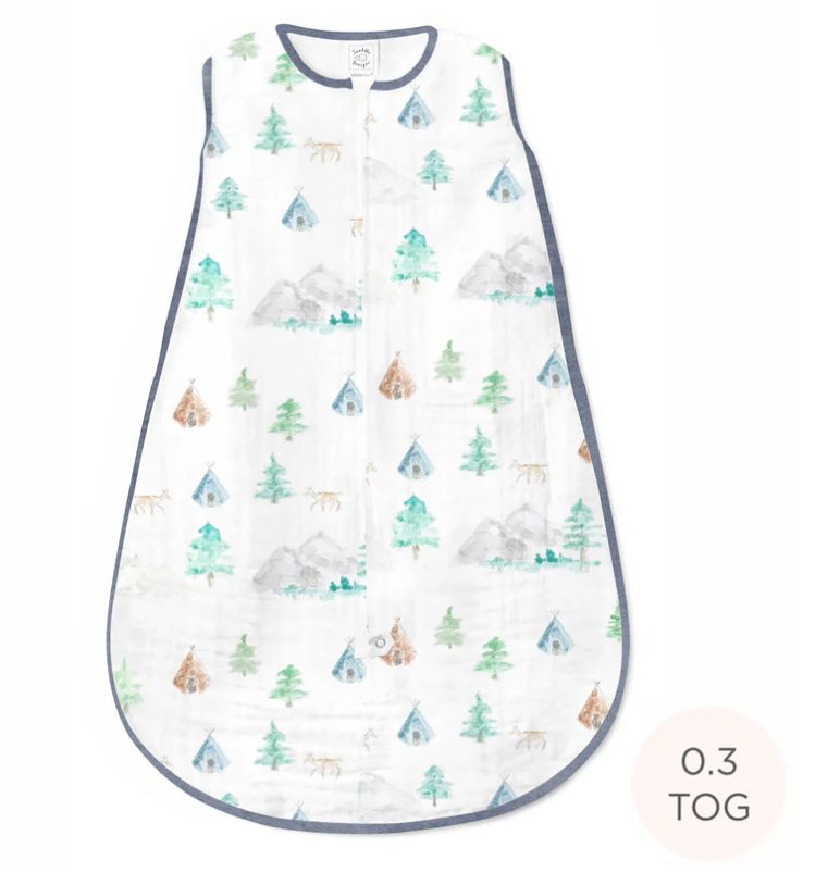 Swaddle Designs Muslin zzZipMe Sack- Mountain Print