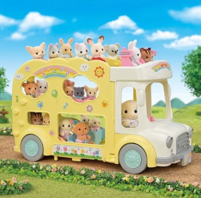 Calico Critter Rainbow Fun Nursery Bus