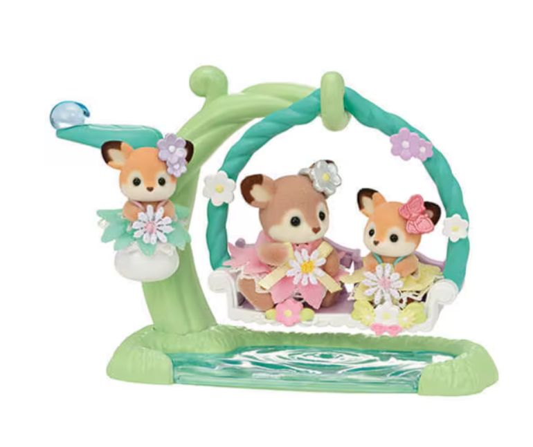 Calico Critt Deer Baby Floral Swing Set