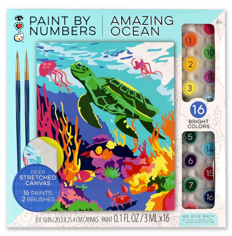 Bright Stripes Paint By Number- Ocean