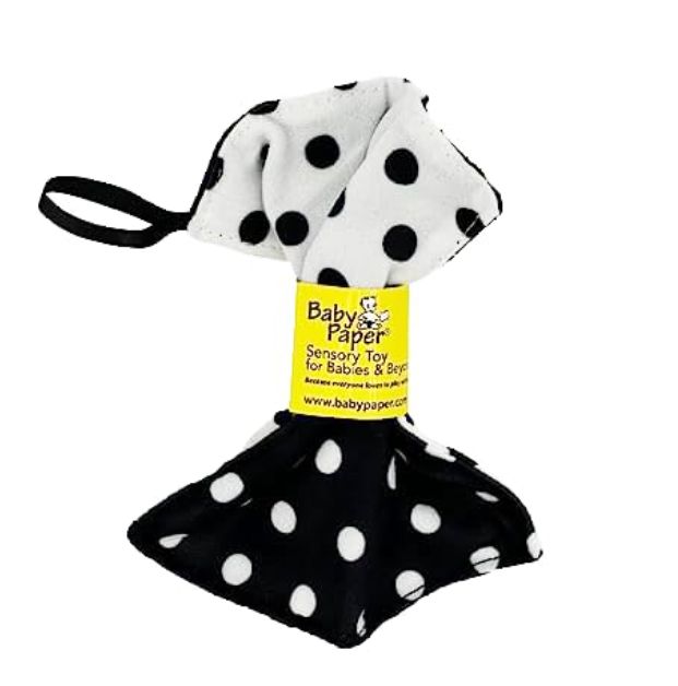 Baby Paper: Black/White Polka Dot