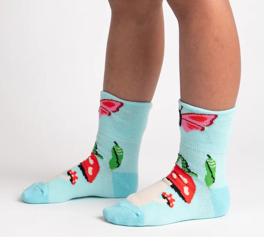 Sock it to Me Turn Cuff Sock- Butterfly
